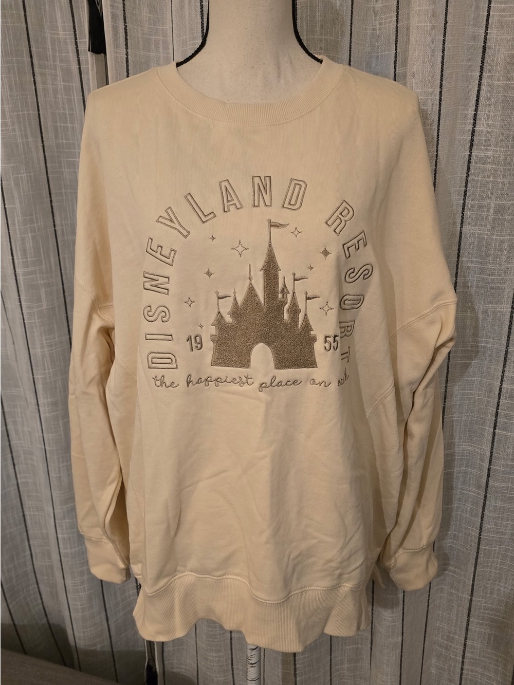 Disney Cream Disneyland Resort Castle Graphic Sweatshirt
